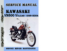 Thumbnail Kawasaki VN800 Vulcan 1996-2004 Service Repair Manual Thumbnail Kawasaki VN800 Vulcan 1996-2004 Service Repair Manual
