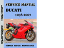 Thumbnail Ducati 1098 2007 Service Repair Manual Thumbnail Ducati 1098 2007 Service Repair Manual